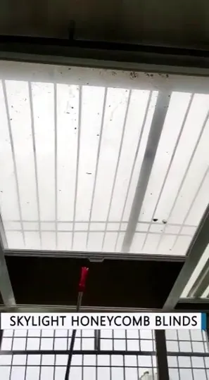 Honeycomb skylight blind demonstration